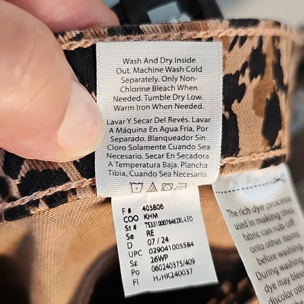 Nwt Terra & Sky 26W Leopard Straight Leg - Picture 4 of 10